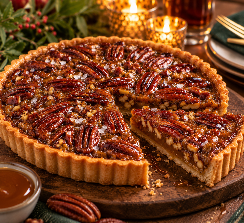 Brown Butter Pecan Tart with Bourbon Caramel (9" Whole Tart)