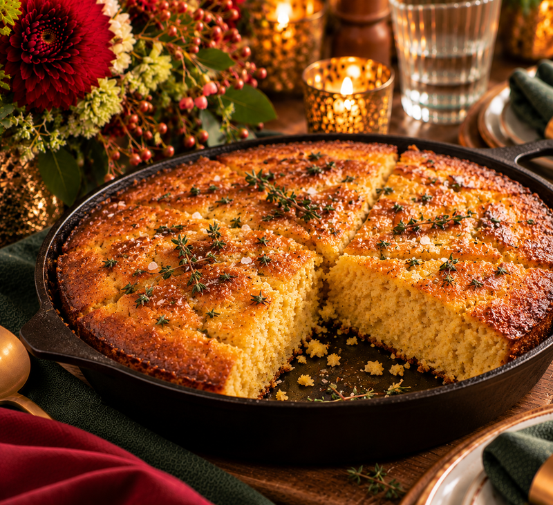 Maple Cornbread with Brown Butter & Thyme (Serves 8-10 Adults)