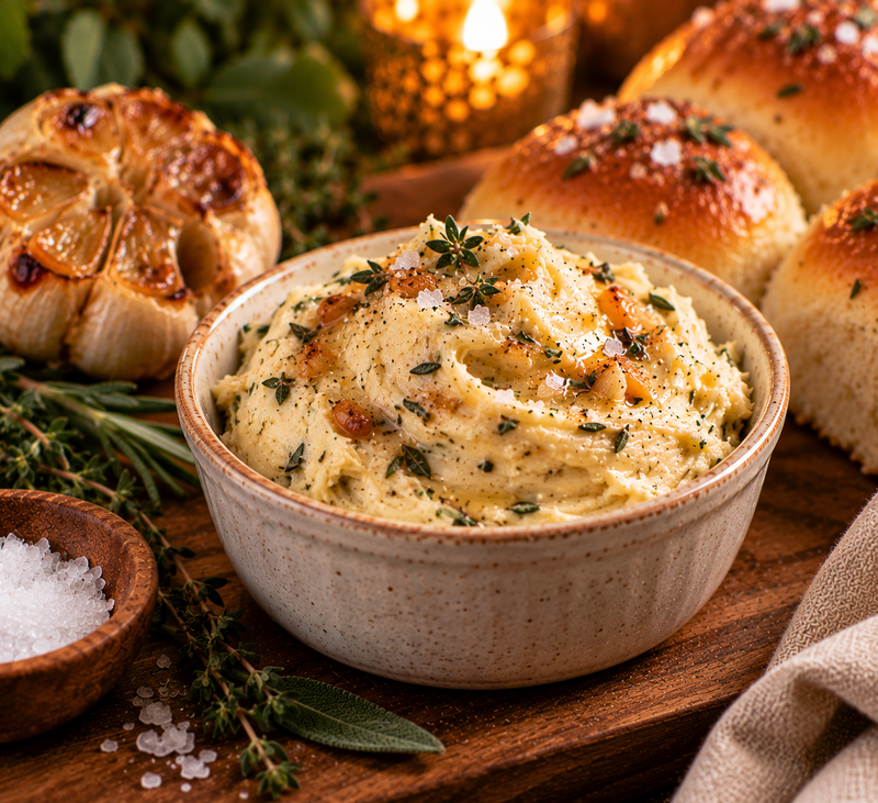Roasted Garlic & Herb Butter (1/2 Pint)