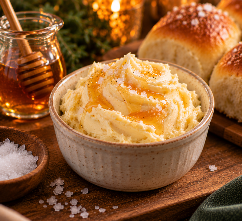Whipped Honey–Sea Salt Butter (1/2 Pint)