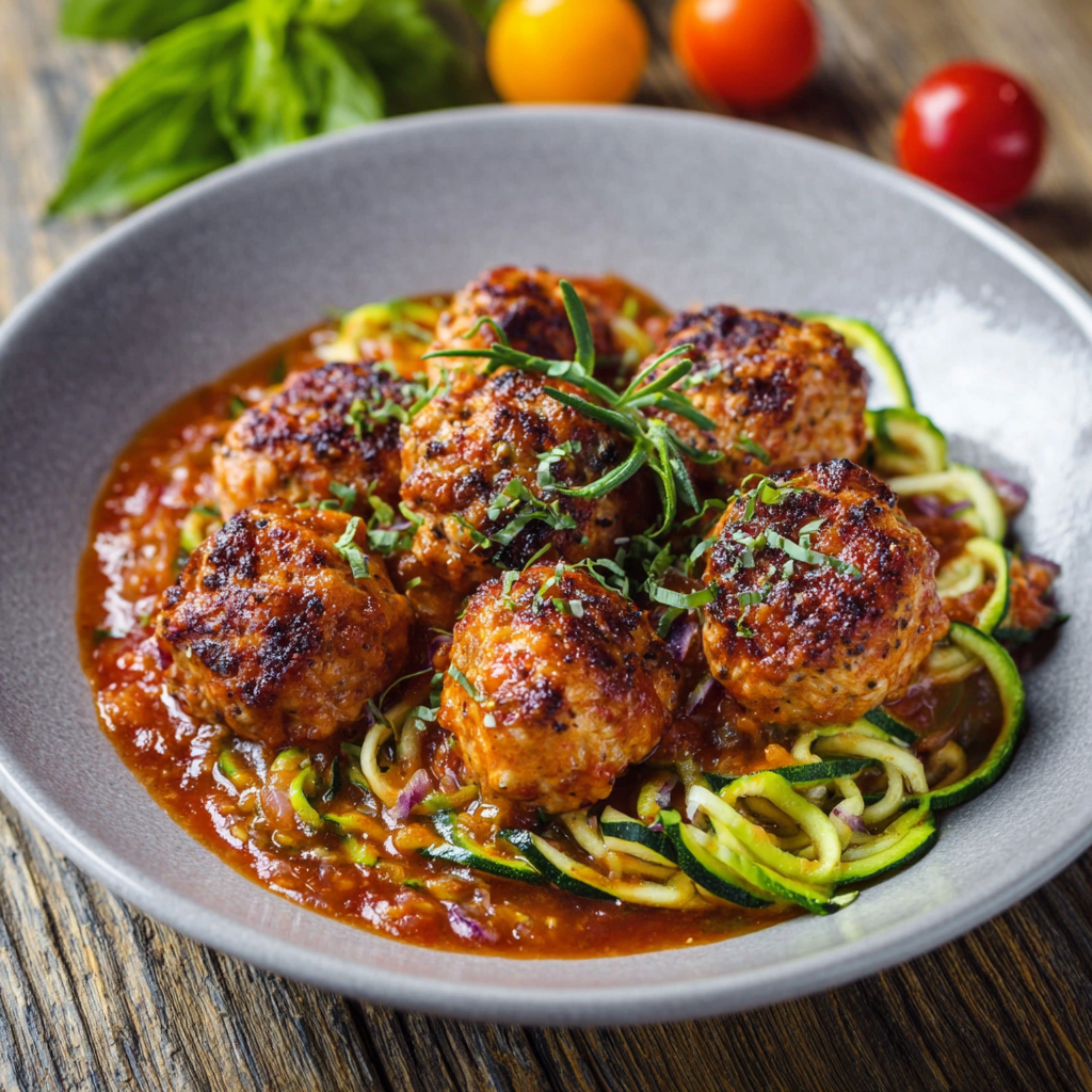 Turkey Meatballs with Roasted Spaghetti Squash